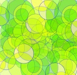 Abstract Green Yellow Circles
