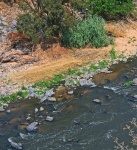 Aerial View Of A Shallow River