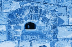 Brick & Stone Blue Monochrome