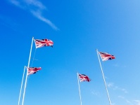 British Flags And Sky