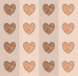 Brown Hearts Repeating Tile Pattern