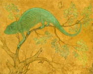 Chameleon Vintage Painting