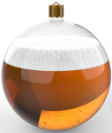 Christmas Ball With Beer Isolated