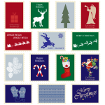 Christmas Postage Stamps Set
