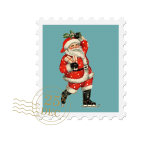 Christmas Santa Postage Stamp