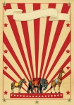 Circus Retro Poster Animals