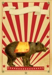 Circus Retro Poster Bear