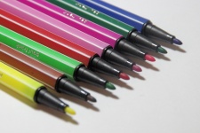 Color Pens In A Row