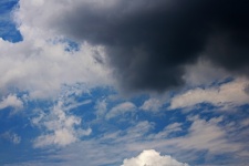 Darkening Clouds In Blue Sky