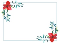 Floral Invitation Card 5 X 7
