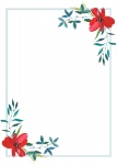 Floral Invitation Card 7 X 5