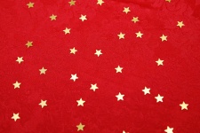 Golden Stars On Red Background