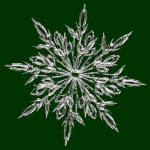 Green Crystal Snowflake