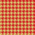 Houndstooth Pattern Red Gold