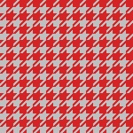 Houndstooth Pattern Red Silver