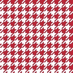 Houndstooth Pattern Red White
