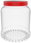 Isolated Empty Jar With Red Cap