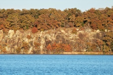 Lakeside Cliff In Fall