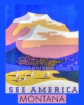 Montana Vintage Travel Poster