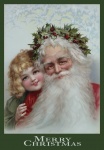 Santa Claus And Child Poster