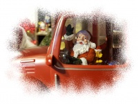Santa In Truck Background