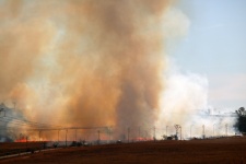 View Of Thick Smoke Of A Veld Fire
