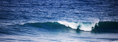 View Of Wave Breaking On The Ocean