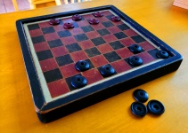 Vintage Checkers Game Board