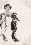 Vintage Lady With Cats Poster