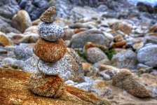 Zen Rocks At Beach