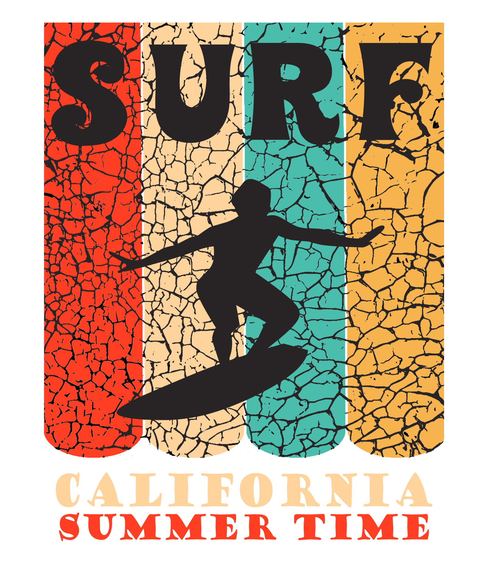 Cool Surf California summer time Vintage vector