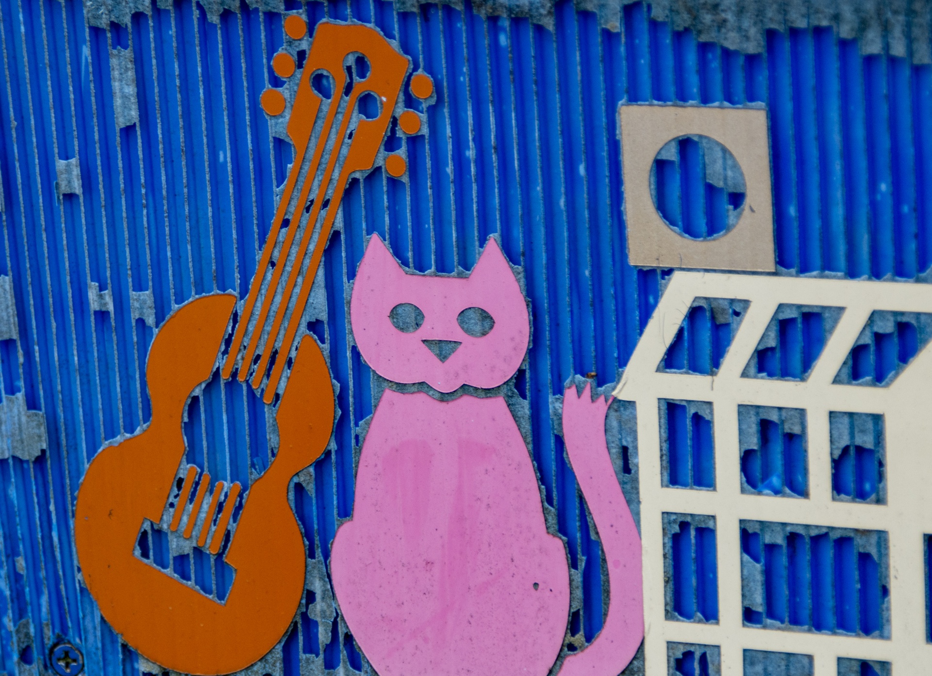 Cat And Guitar Art