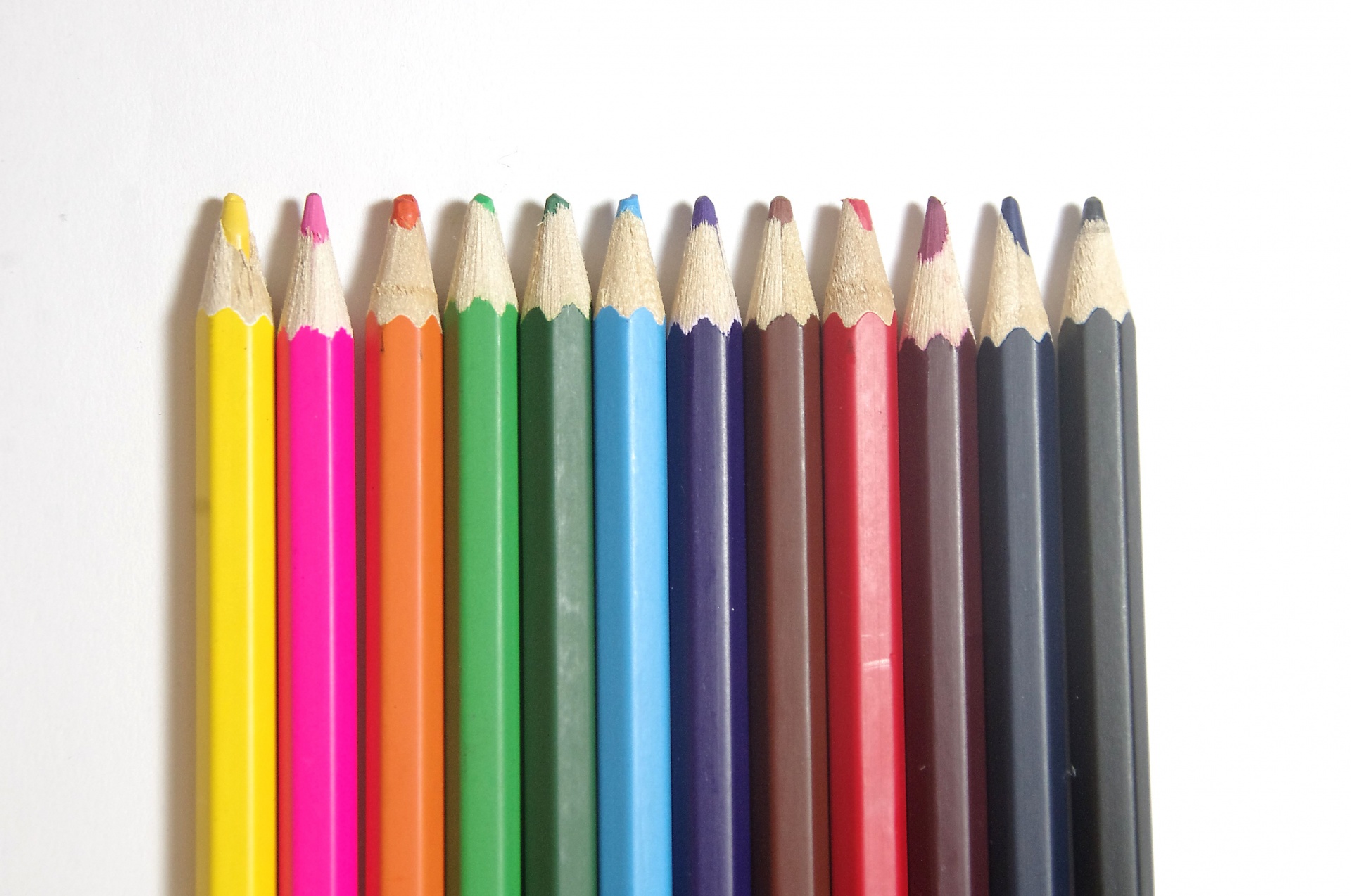 Colored Pencils In A Row