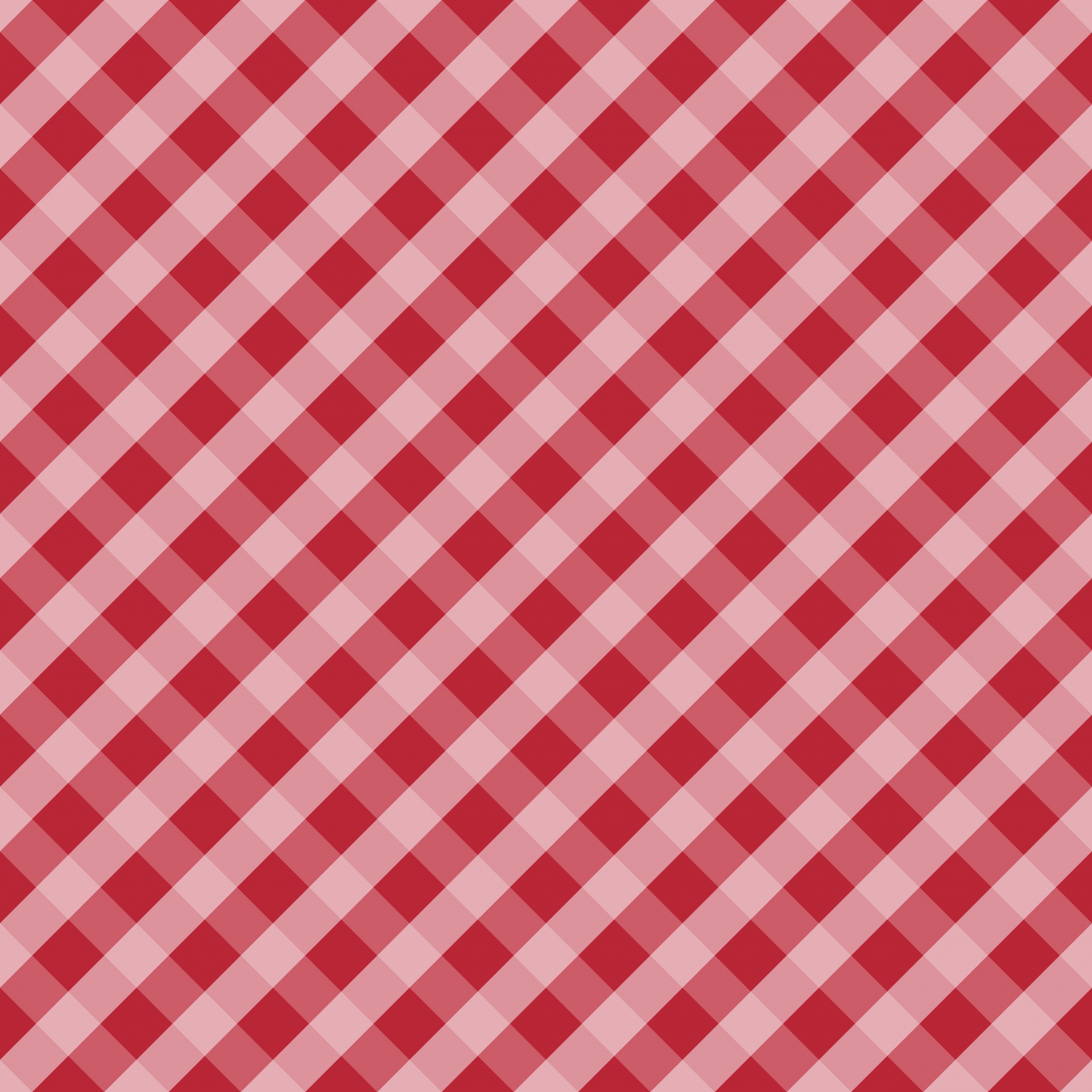 Gingham checks in red diagonal pattern ideal for Christmas background, gift wrap, etc