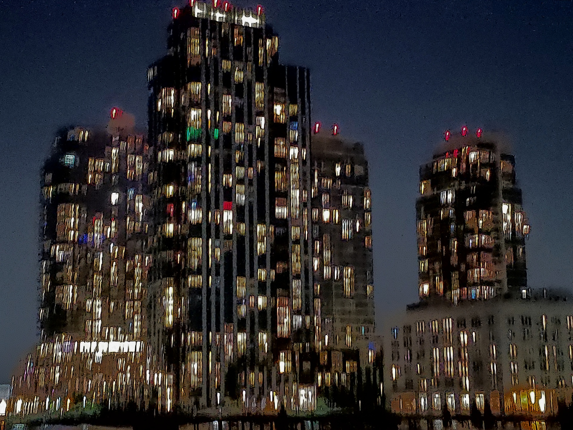 Lighted Skyscrapers