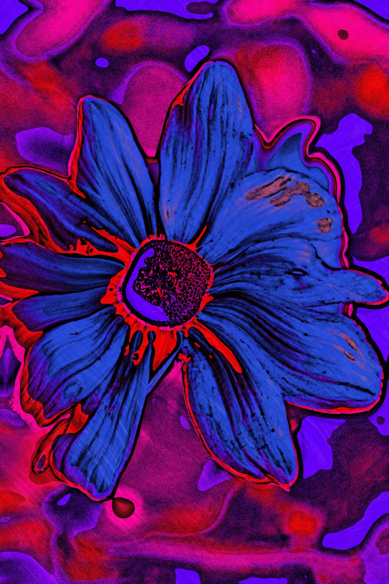Neon Picasso Flower