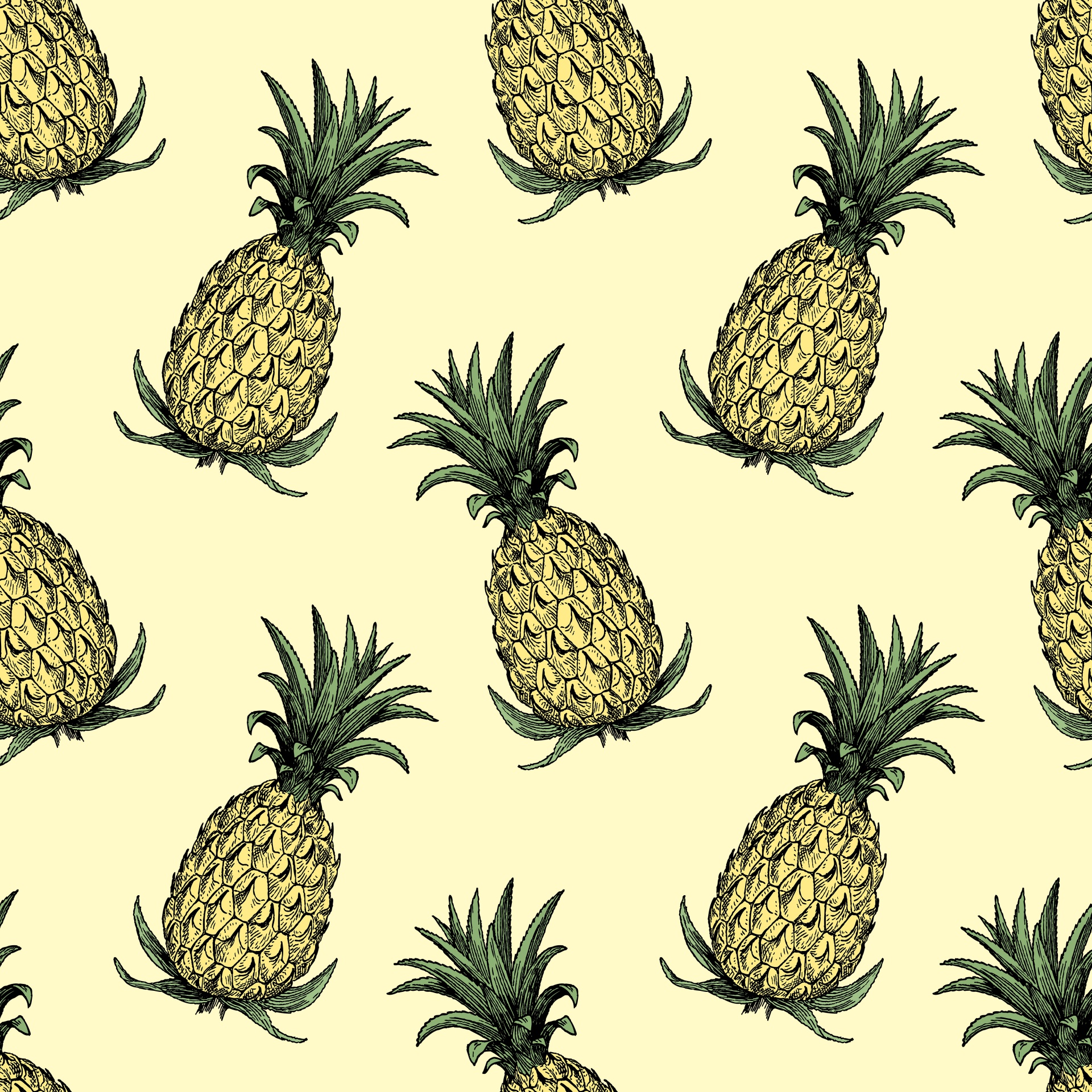 Pineapple Colorful Background