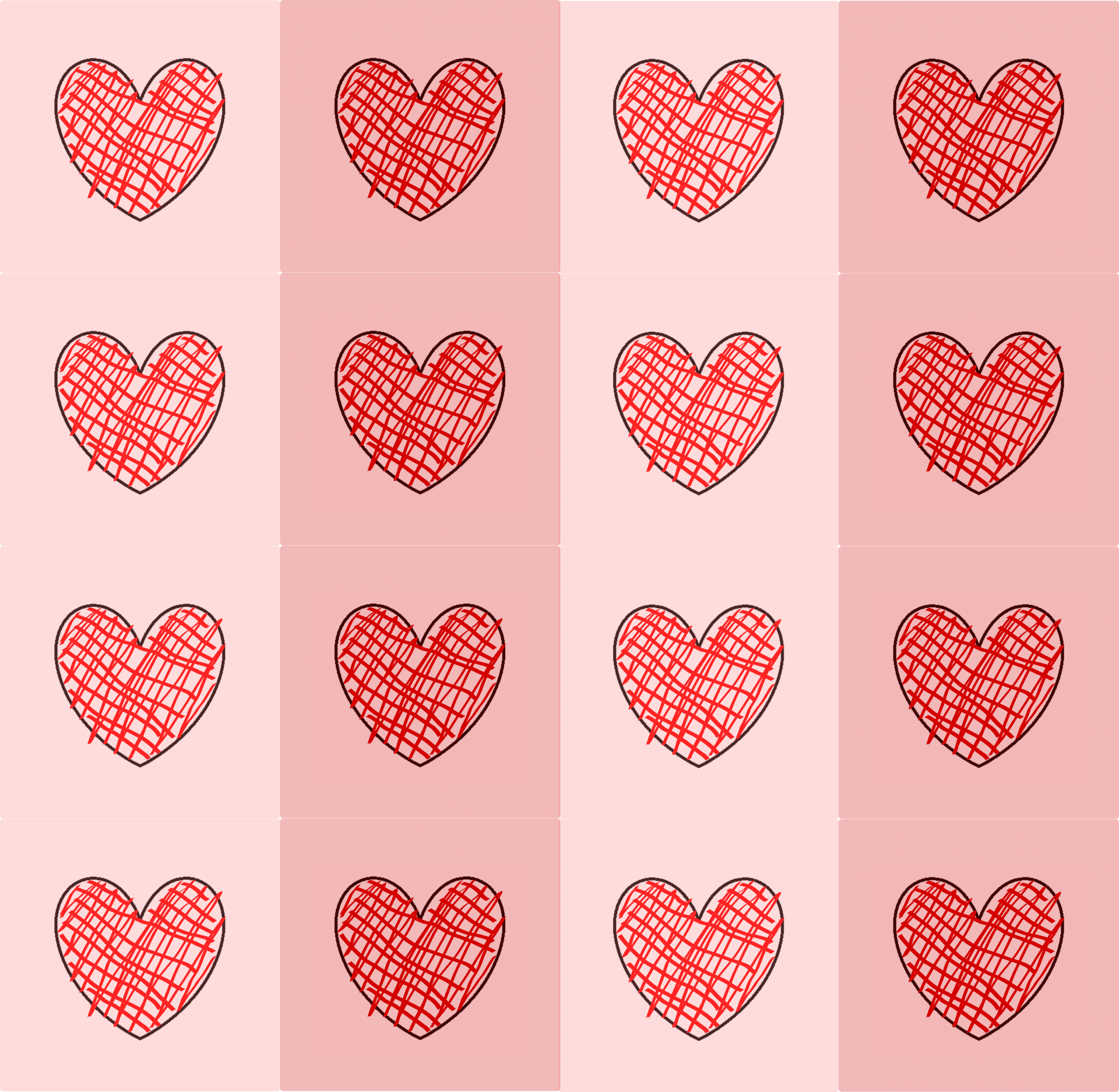 Pink Hearts Repeating Tile Pattern