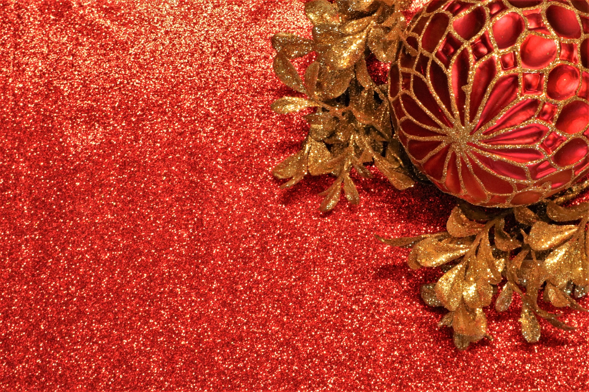 Red Christmas Ball Background