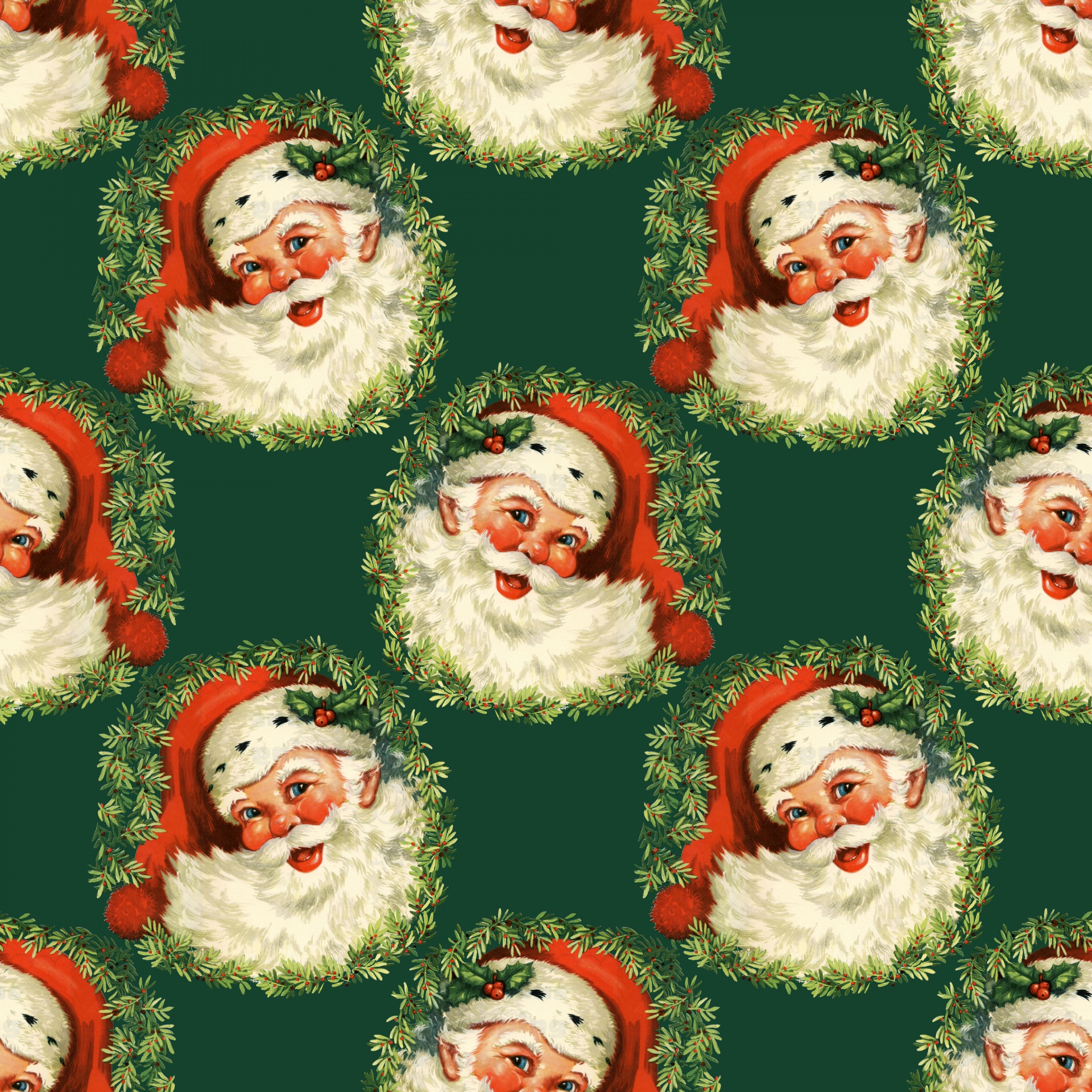 Santa Claus Retro Background