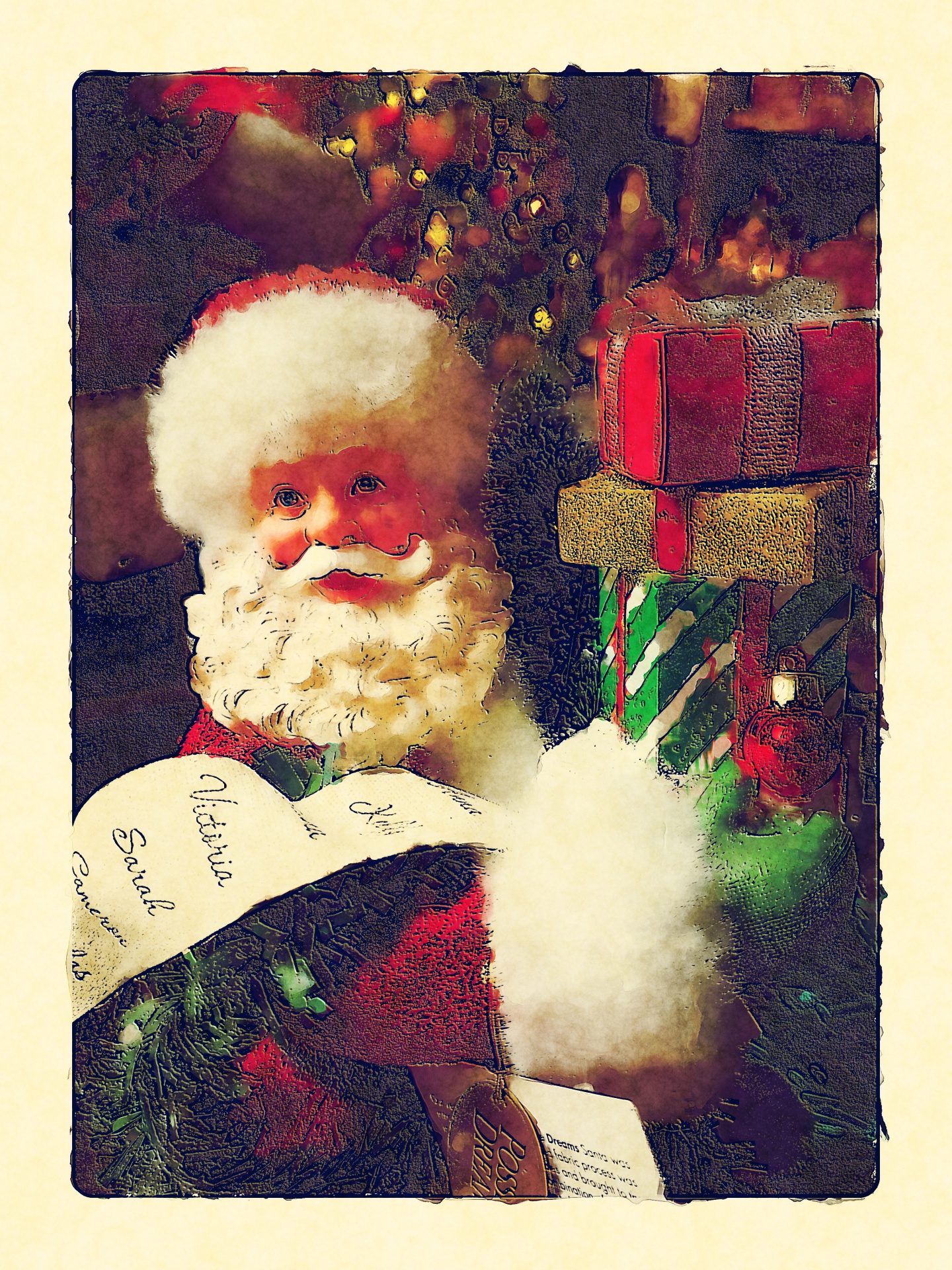 Santa With His List