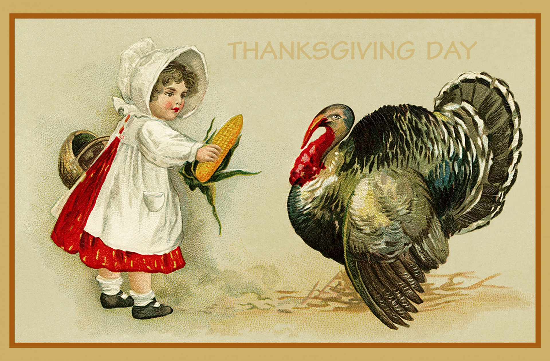 Thanksgiving Day Vintage Card