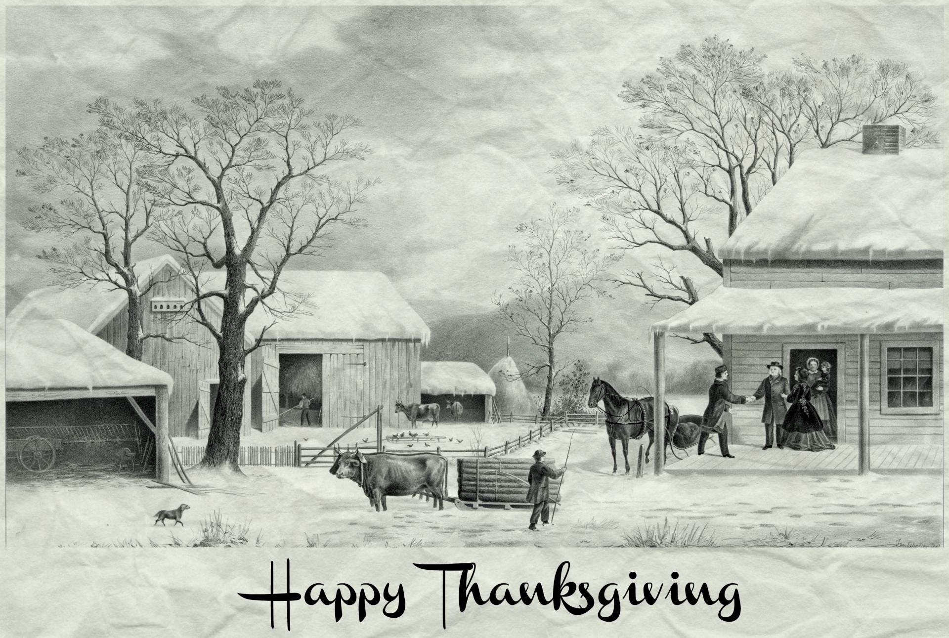 Thanksgiving vintage image from Burl and Ives