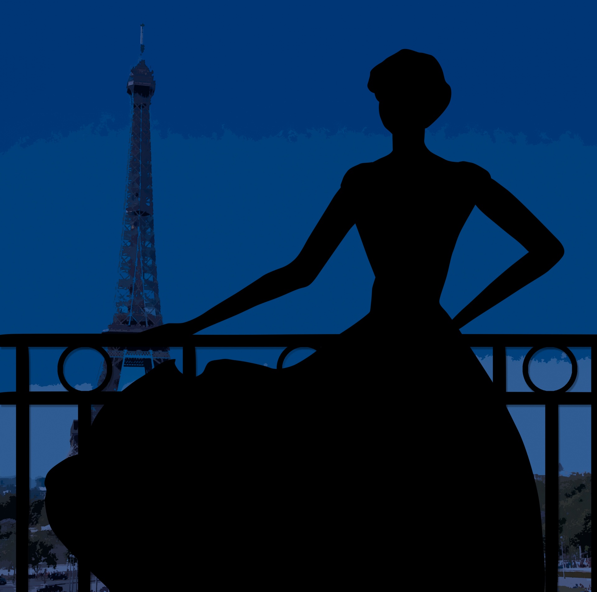 Woman In Paris Silhouette