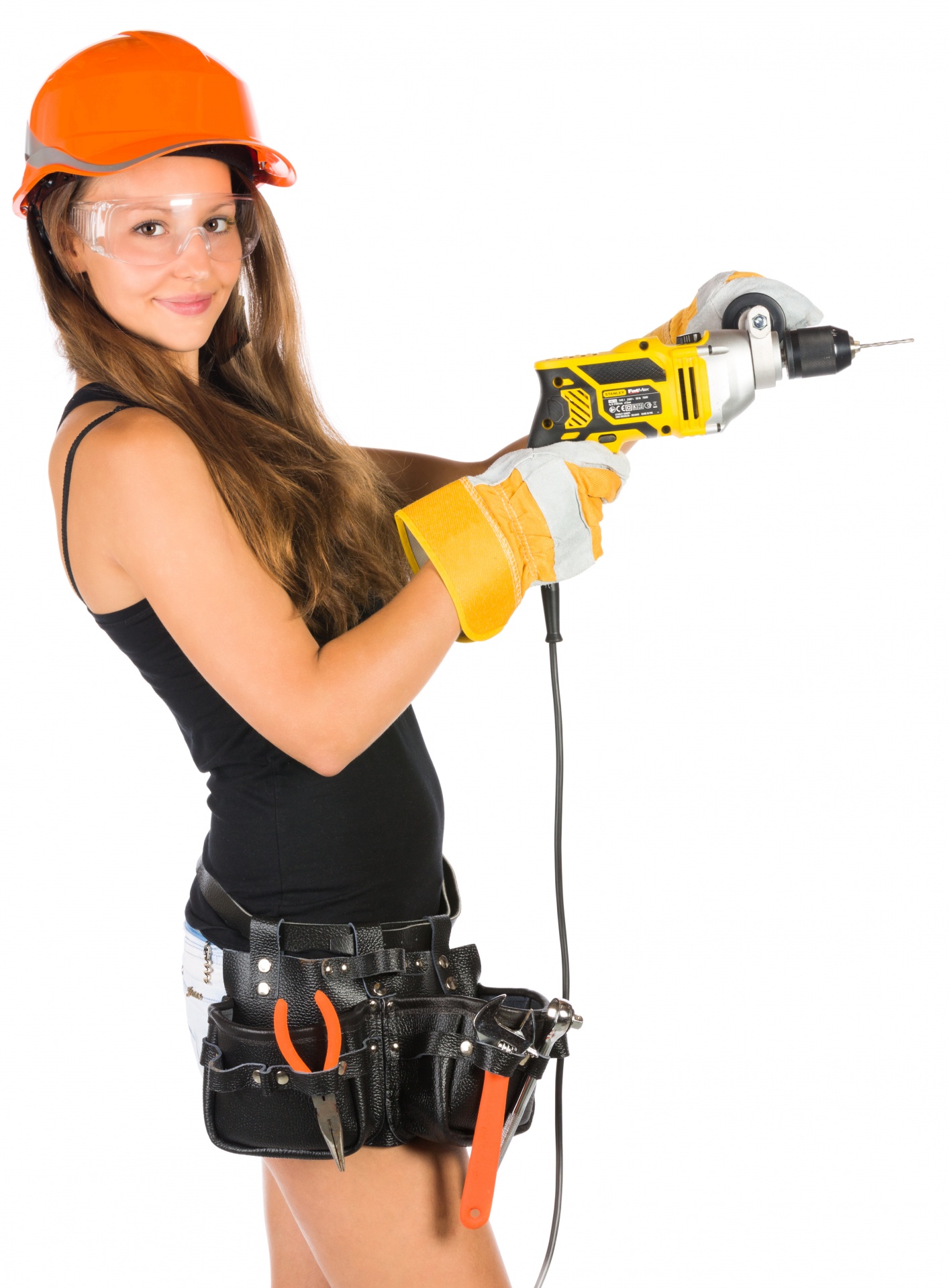 Worker With A Drill