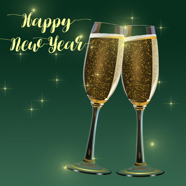 Happy New Year Glasses Free Stock Photo - Public Domain Pictures