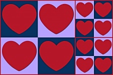 Collage With Silhouettes Of Hearts
