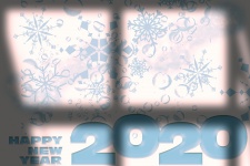 2020 Blue And White Postcard Shadow