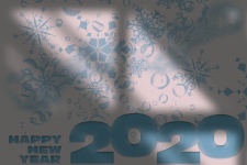 2020 Blue And White Postcard Shadow