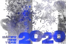 2020 Blue, Gray And White Postcard